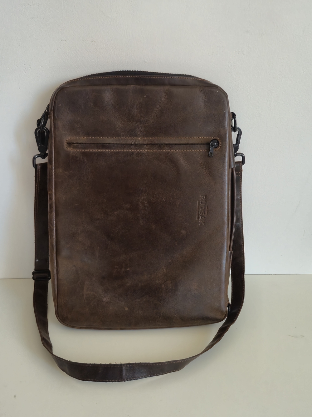 Vintage Rudsak Genuine Leather Laptop Briefcase Brown Messenger Bag